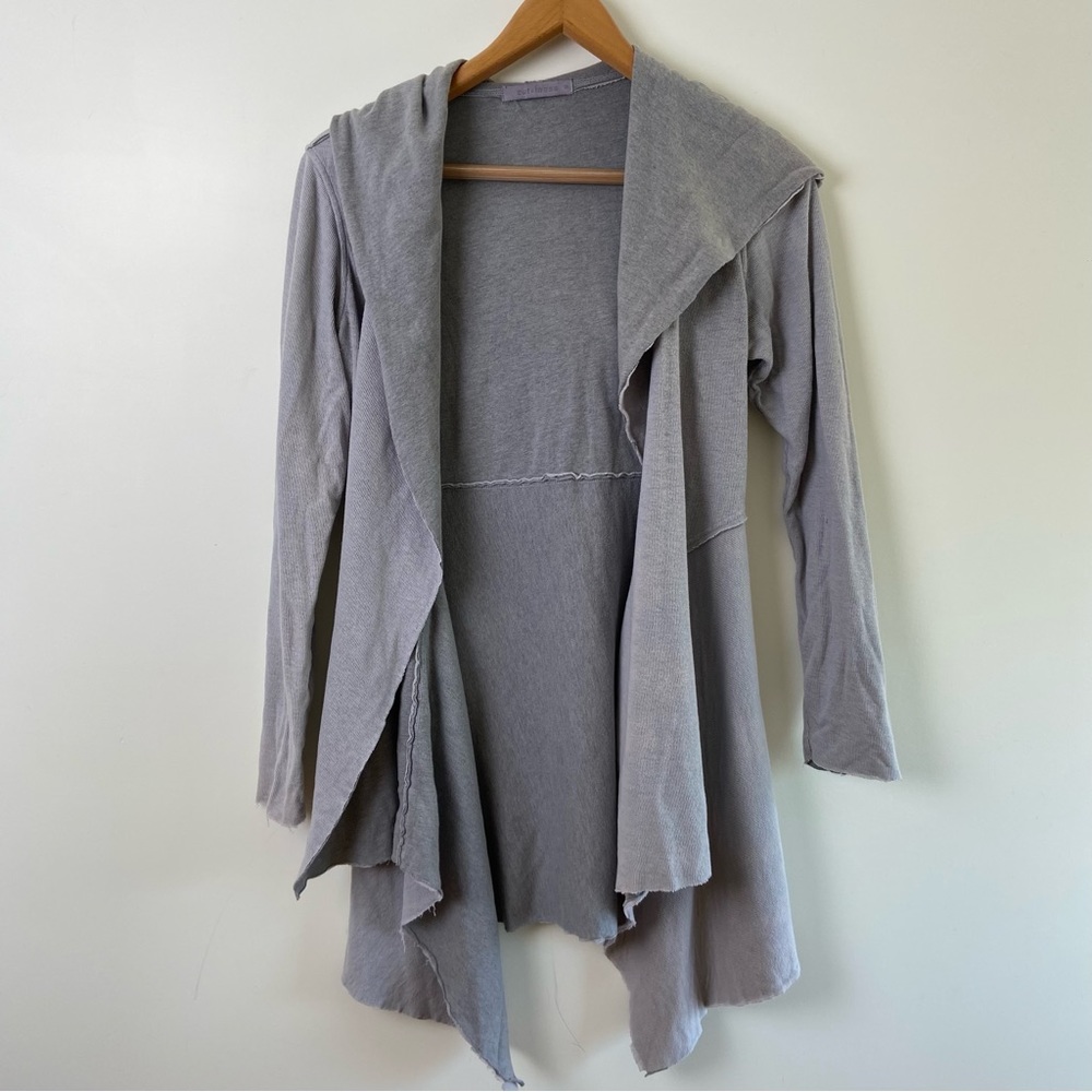 Cut Loose Open Hoodie Sweater Cardigan Grey Small